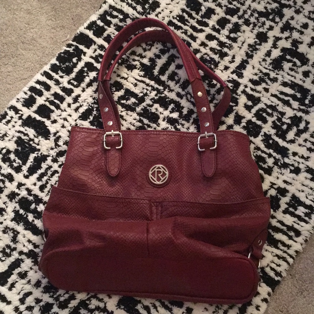 Beautiful Burgundy snake skin purse